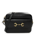 Gucci Textured Calfskin Small Horsebit 1955 Shoulder Bag Black