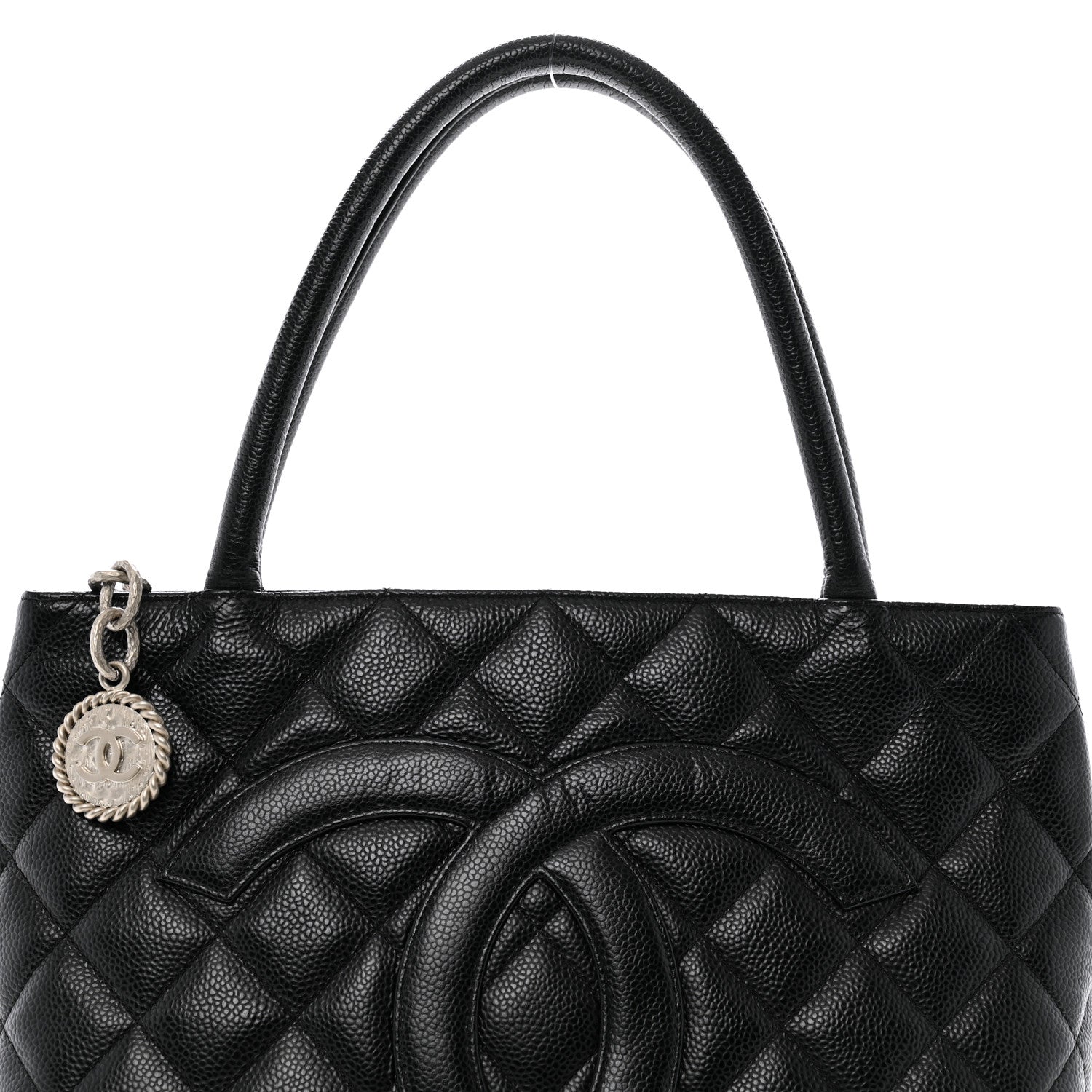 Chanel Caviar Quilted Medallion Tote Black