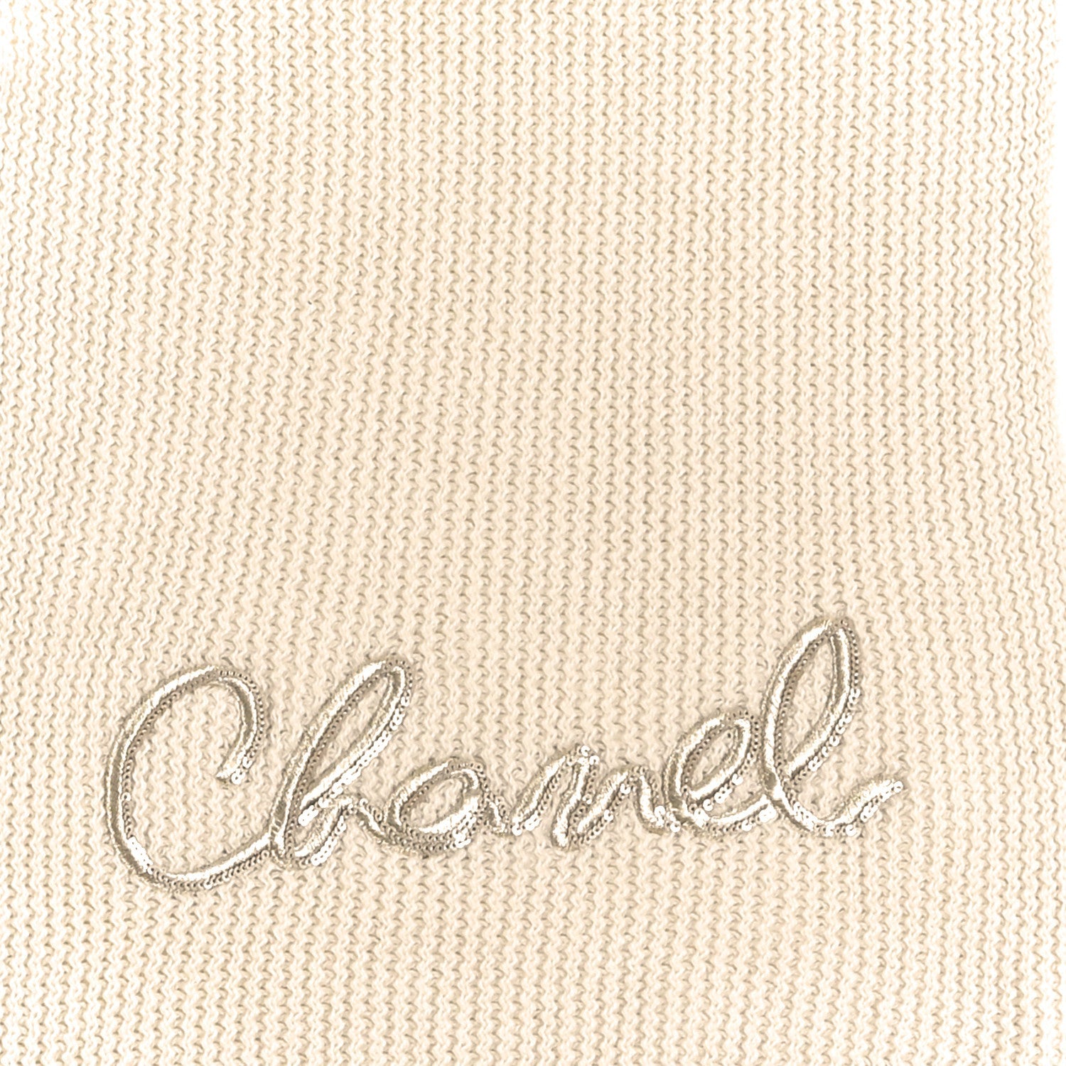 Cashmere Logo Scarf Beige