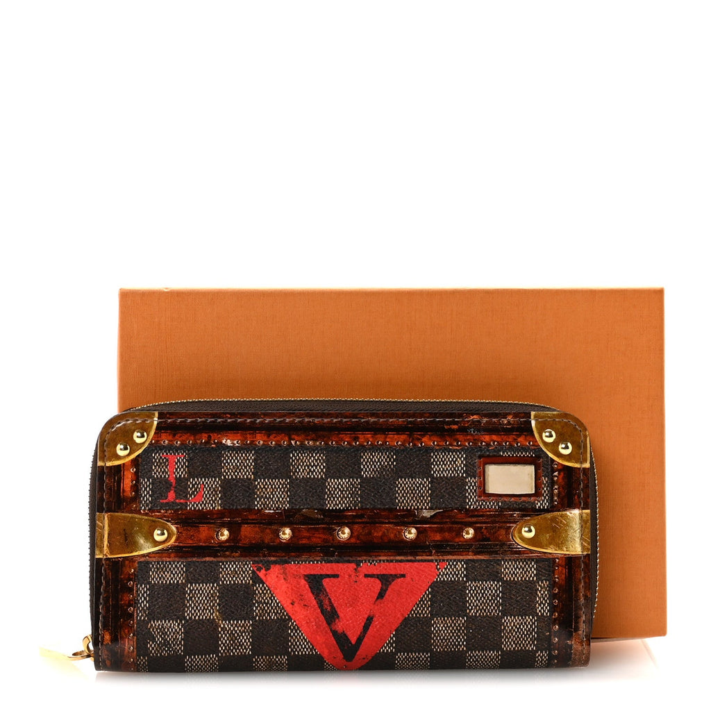 Louis Vuitton Transformed Damier Ebene Time Trunk Zippy Wallet
