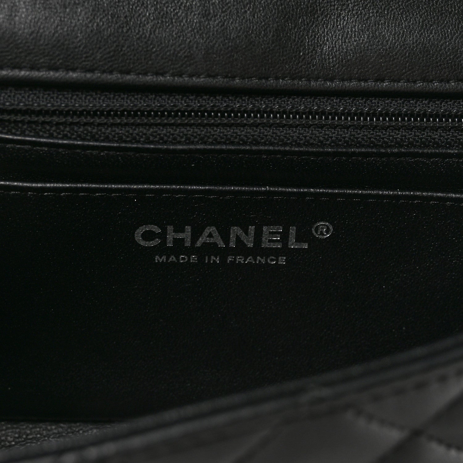 Chanel Lambskin Quilted Mini Rectangular Flap Black