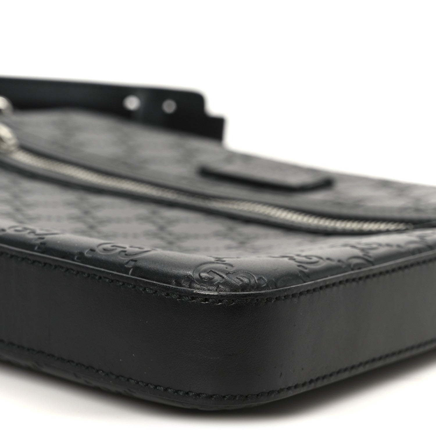 Gucci Guccissima Signature Small Messenger Bag Black