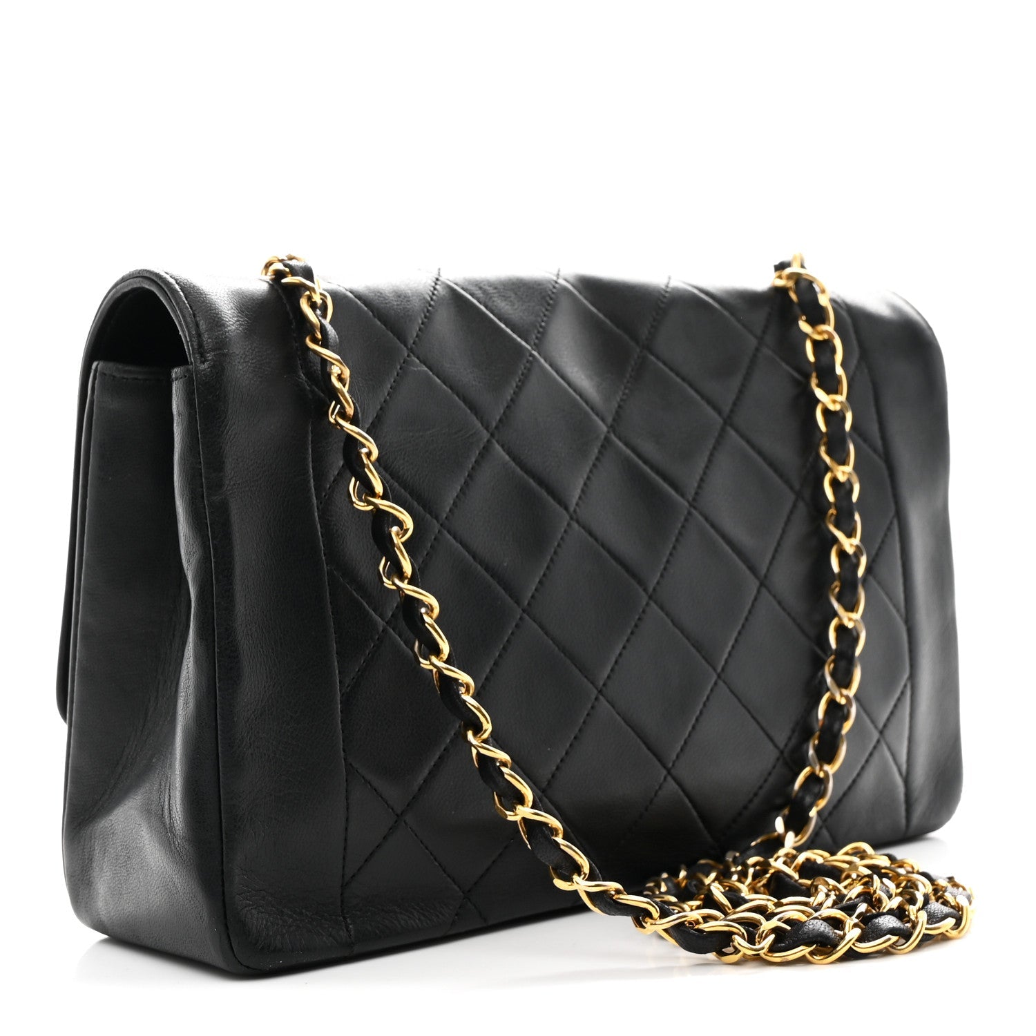 Chanel Lambskin Quilted Medium Single Flap Black