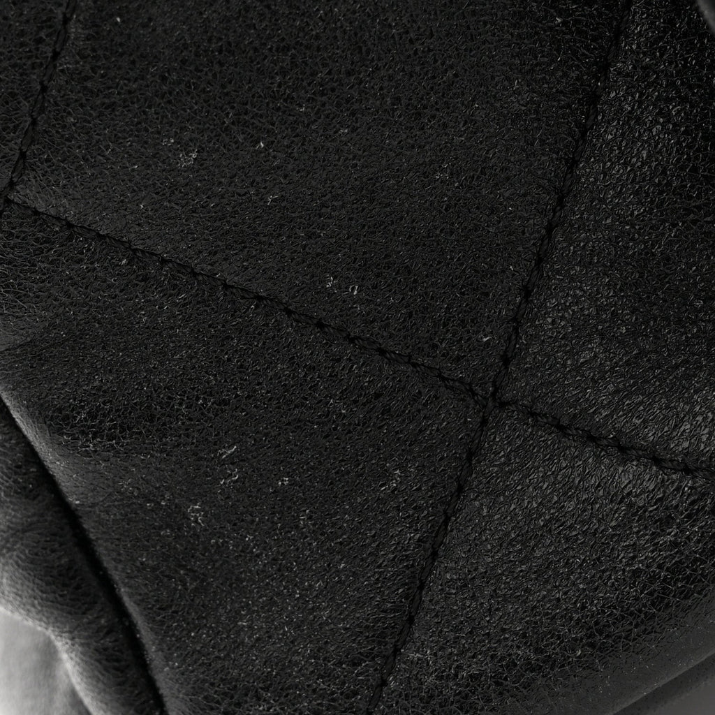 Chanel Lambskin Quilted Logo Mini Backpack Black