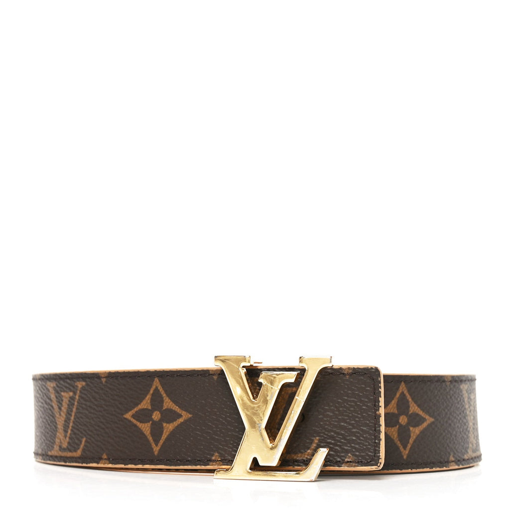 Louis Vuitton Monogram Calfskin 30mm LV Initiales Reversible Belt 80 32 Arizona