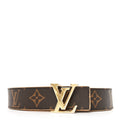 Louis Vuitton Monogram Calfskin 30mm LV Initiales Reversible Belt 80 32 Arizona