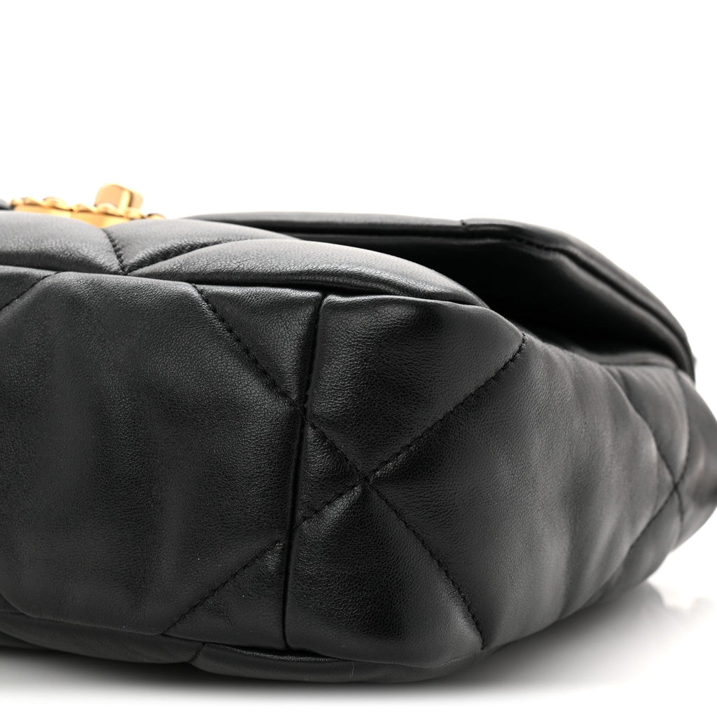 Chanel Lambskin Quilted Medium Chanel 19 Flap Black