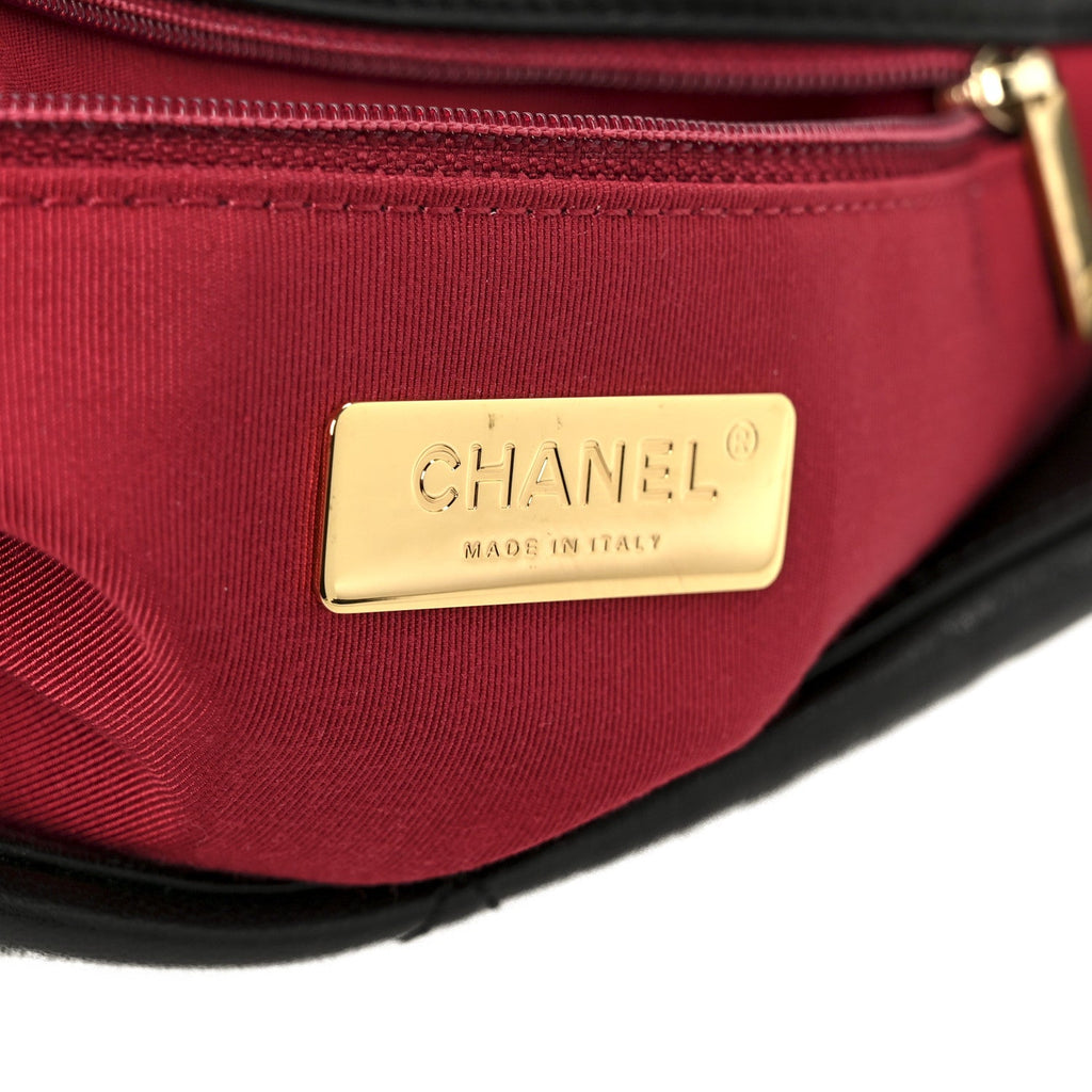 Chanel Lambskin Quilted Large Chanel 19 Flap Black