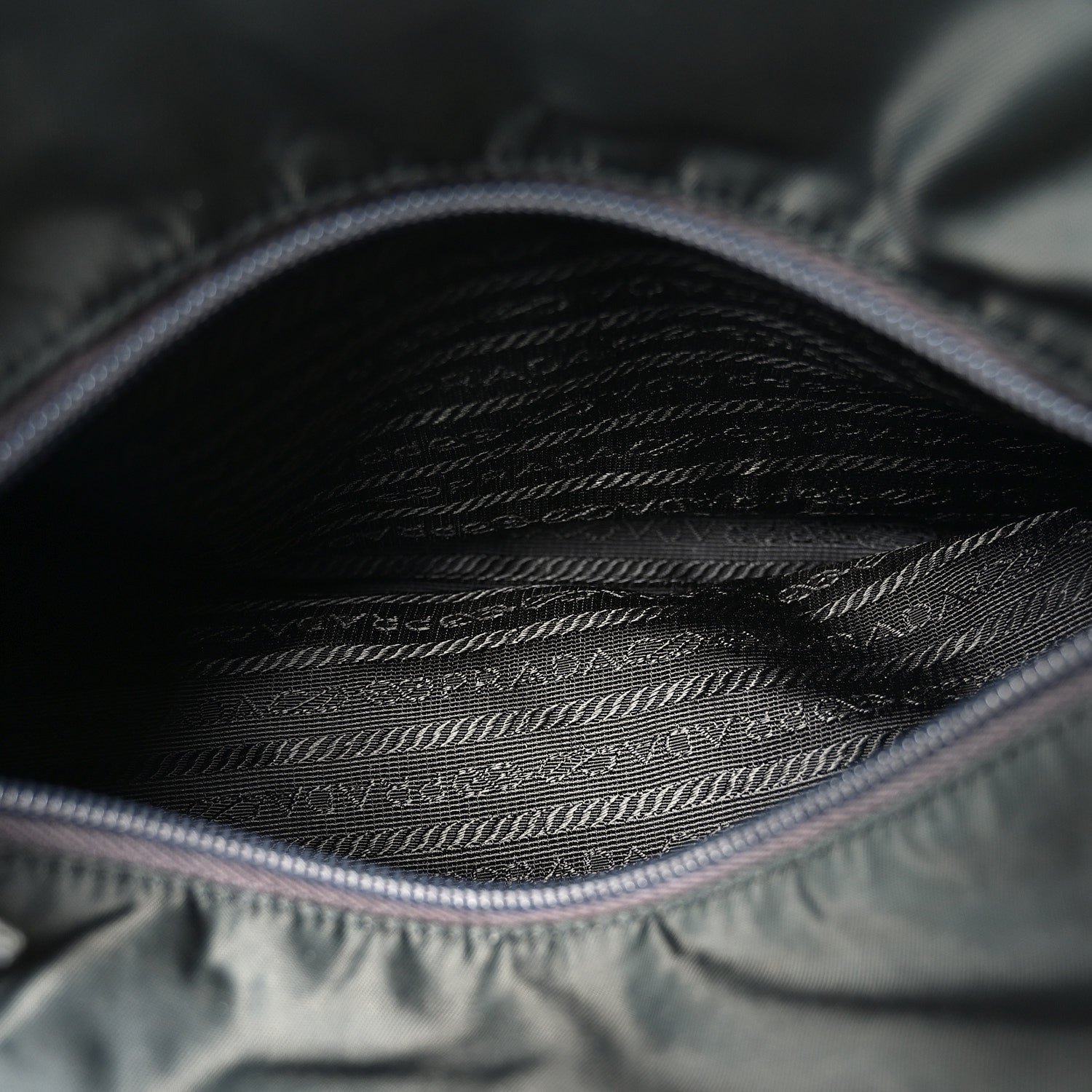 Prada Tessuto Nylon Shoulder Bag Dark Green