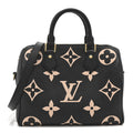 Louis Vuitton Empreinte Monogram Giant Speedy Bandouliere 25 Black Beige