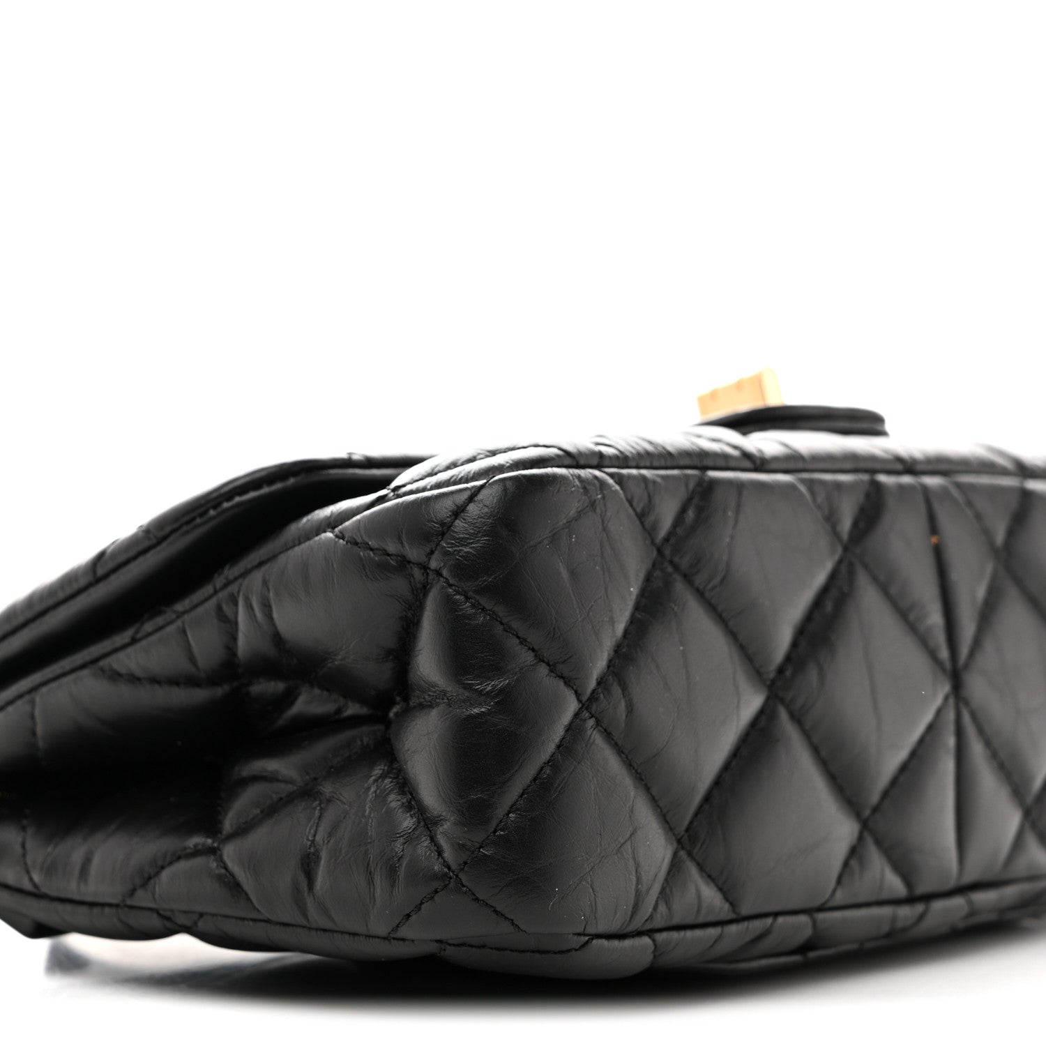 Chanel Aged Calfskin Quilted 2.55 Reissue Mini Hanger Flap Black