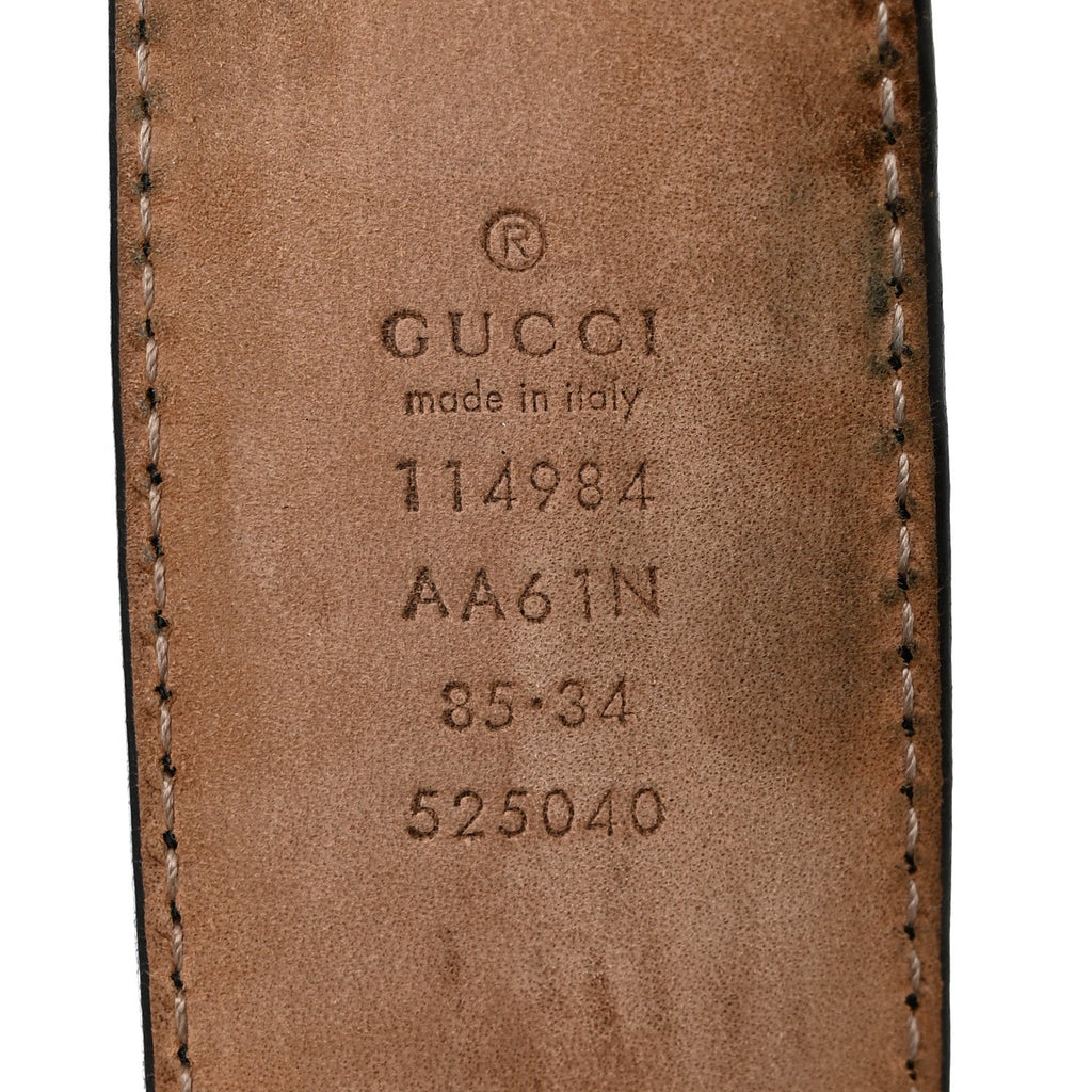 Gucci Guccissima Interlocking G Belt 85 34 Black