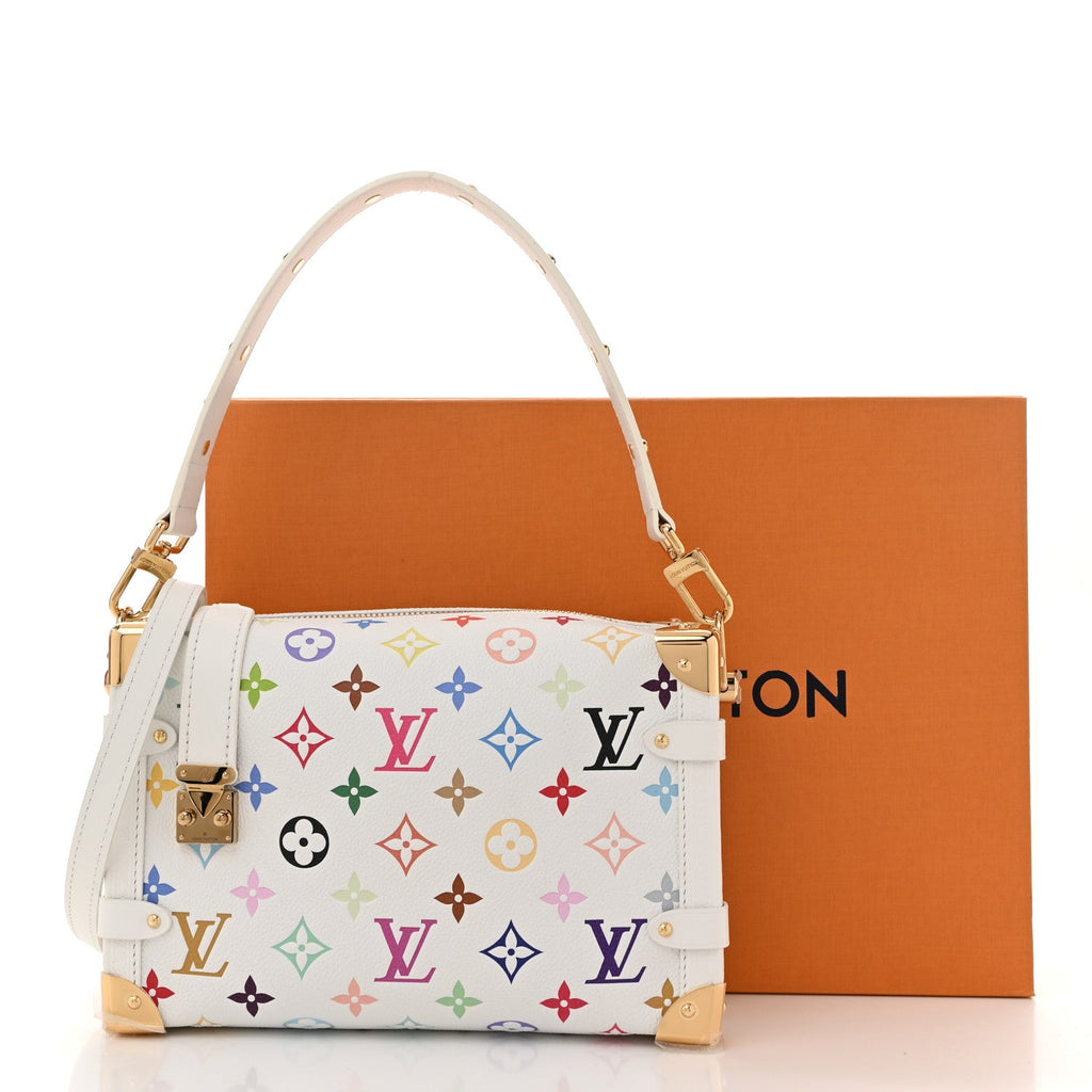 Louis Vuitton LV x TM Cowhide Monogram Multicolor Side Trunk MM White