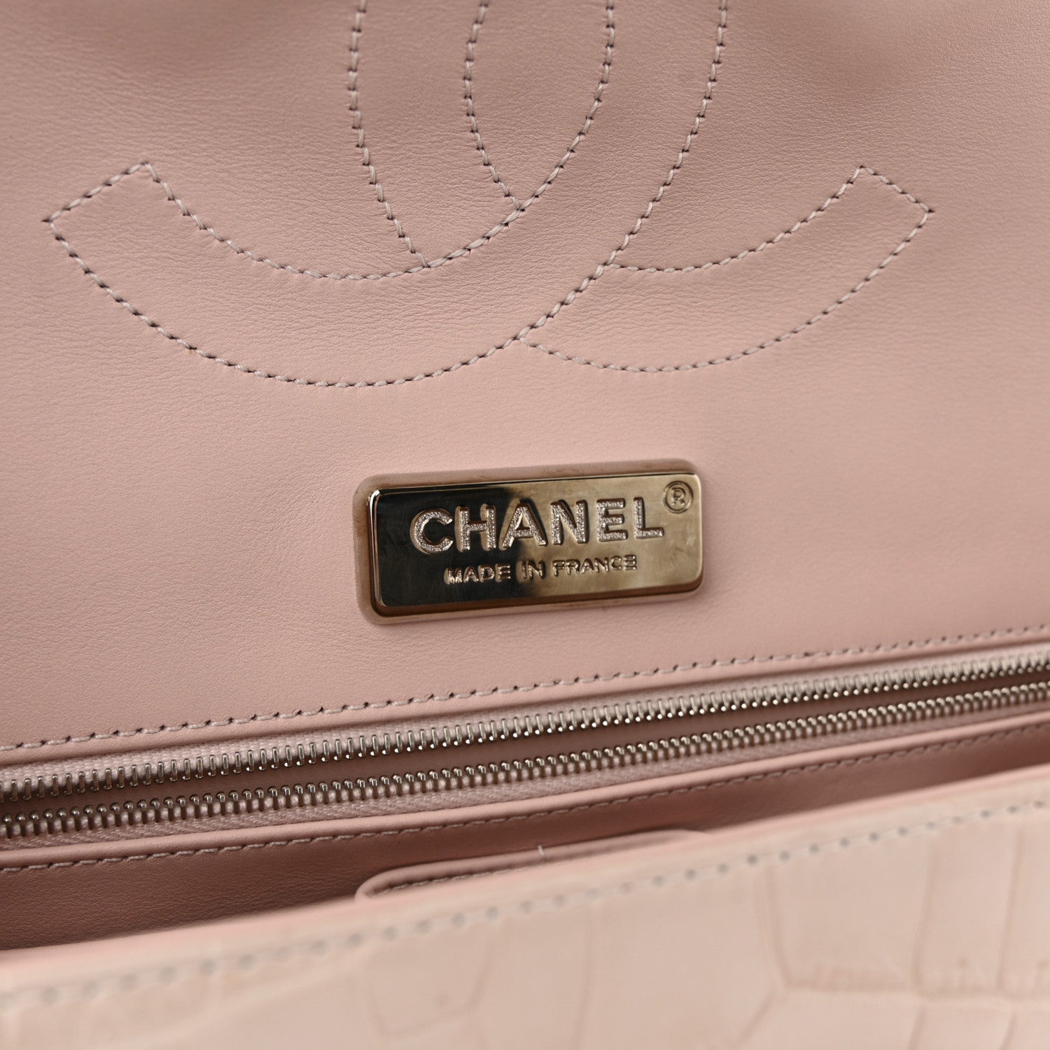 Chanel Alligator Jumbo Double Flap Light Pink