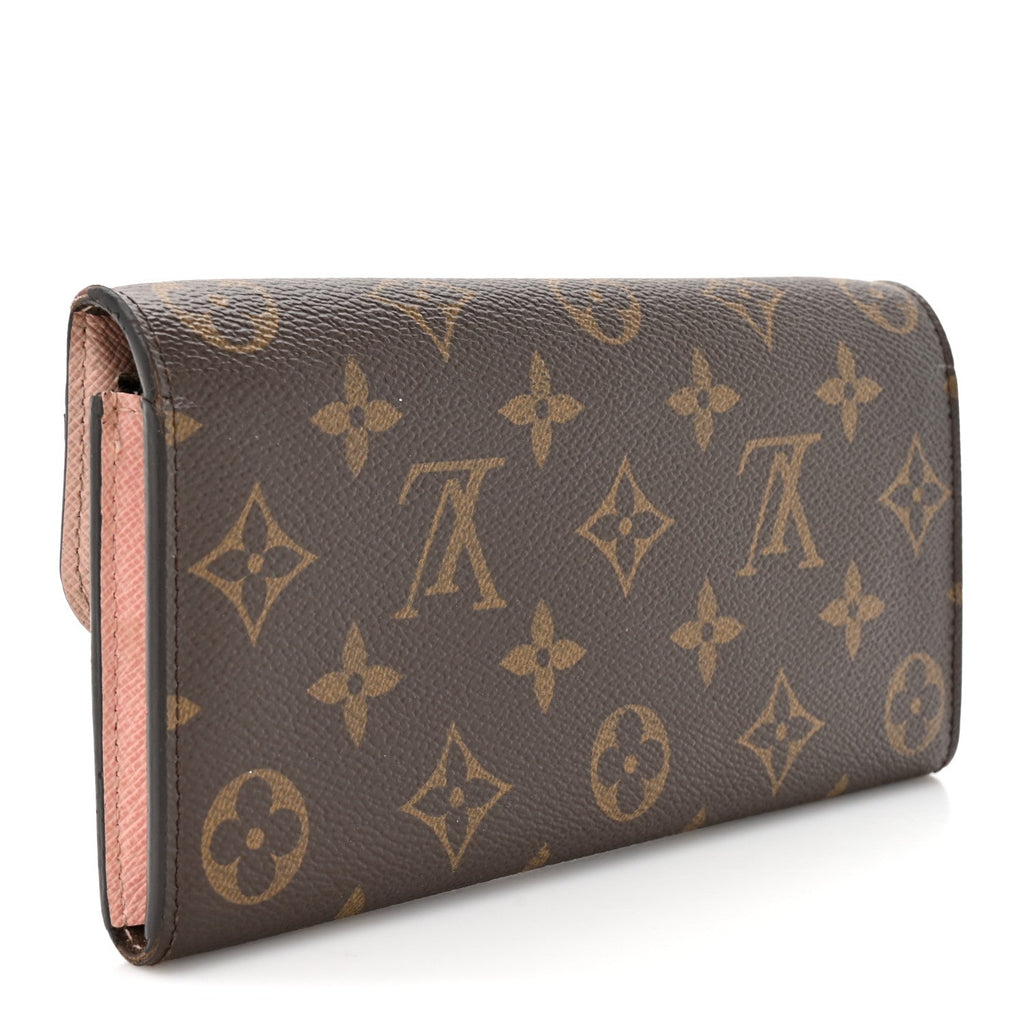 Louis Vuitton Monogram Emilie Wallet Rose Ballerine
