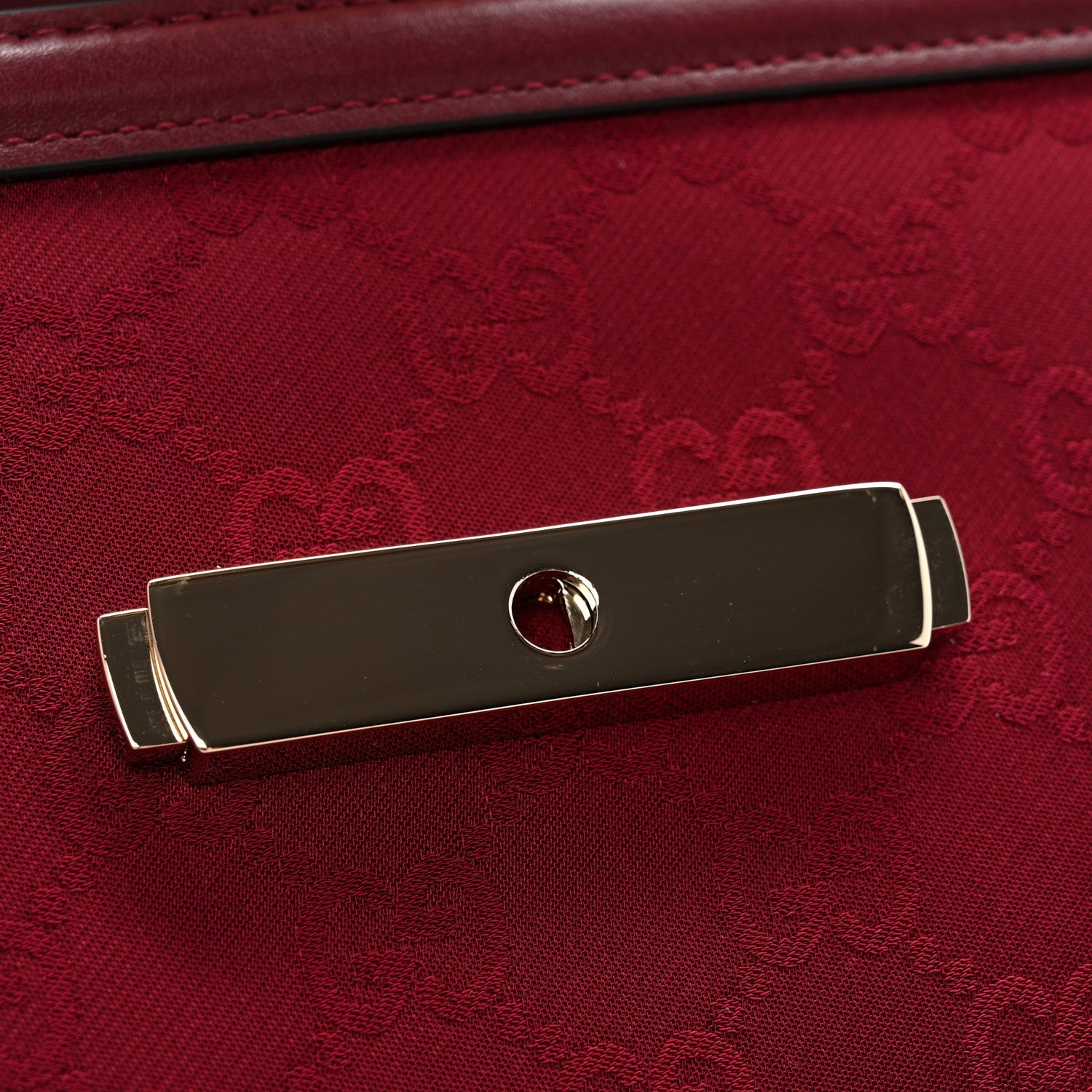 Gucci Crepe Wool Silk GG Monogram Go Small Shoulder Bag Rosso Ancora
