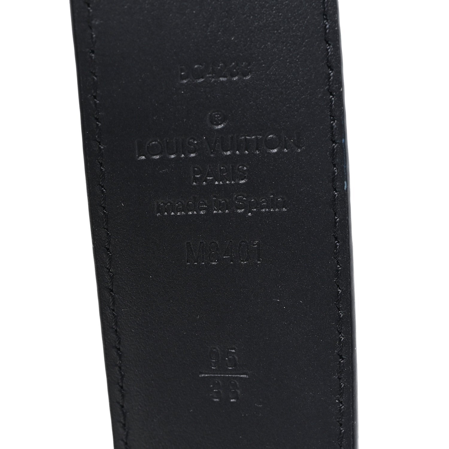 Louis Vuitton Calfskin Saint Germain 25mm Belt 95 38 Black