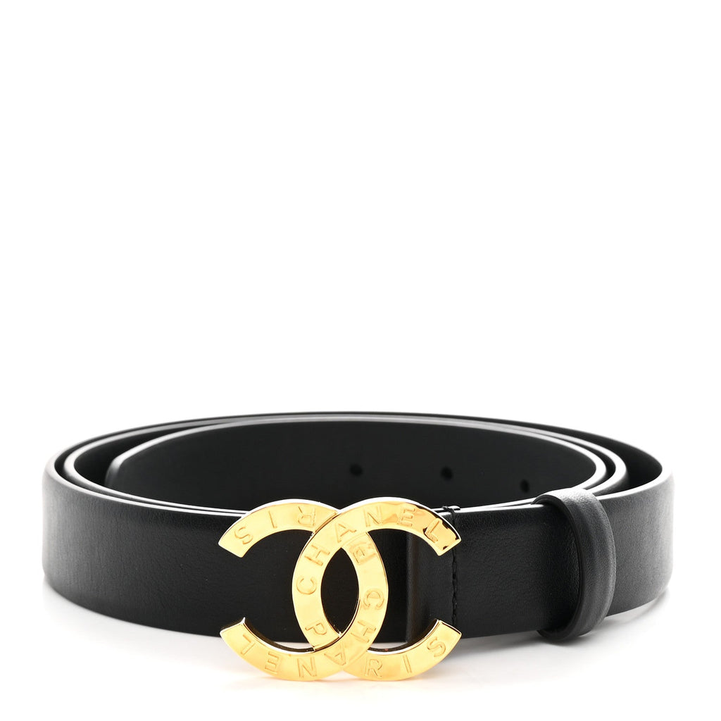 Calfskin Paris Button CC Belt 100 40 Black
