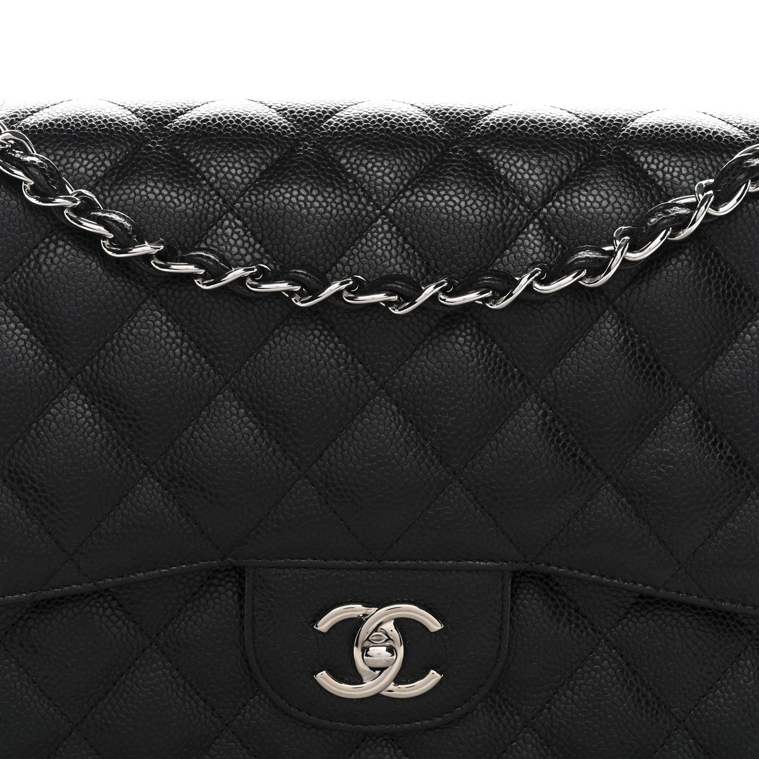 Chanel Caviar Quilted Jumbo Double Flap Black