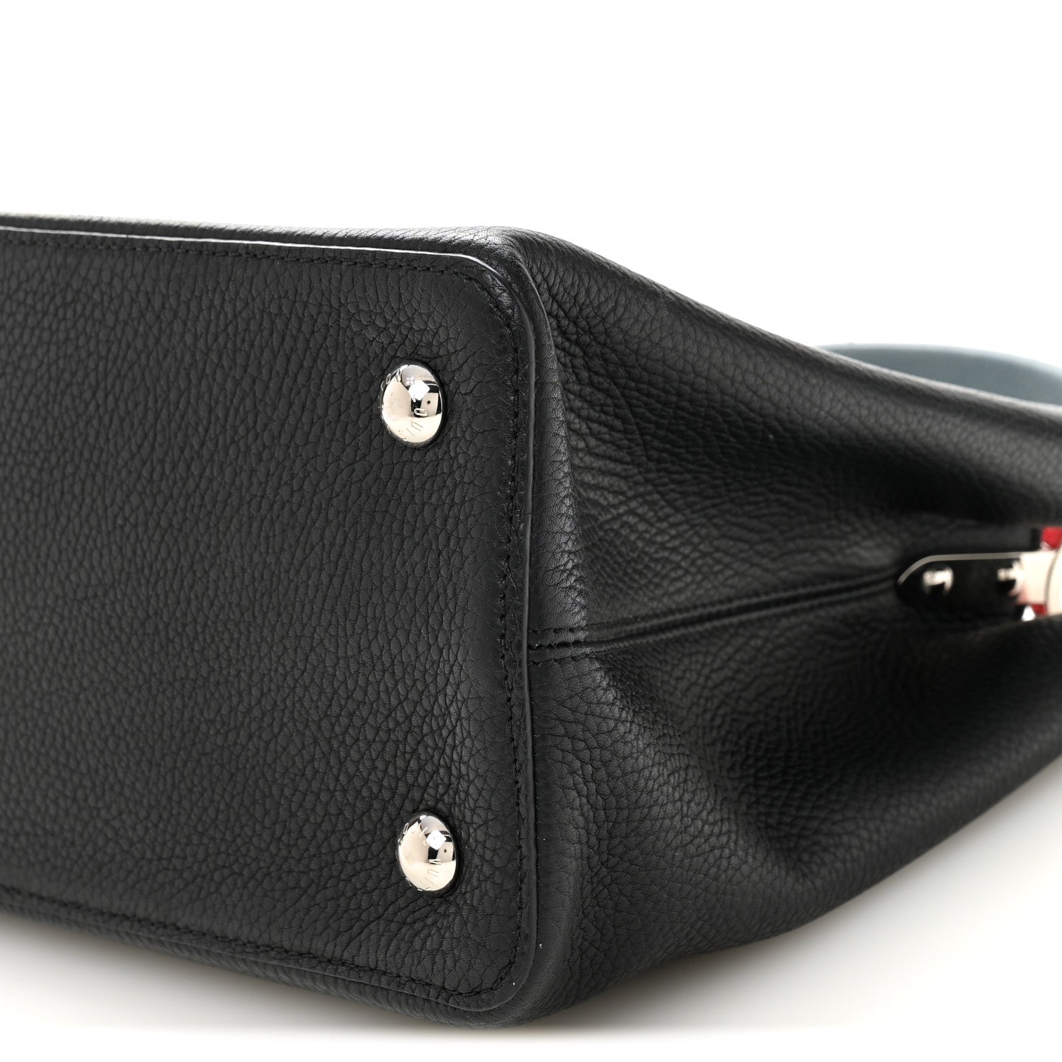 Louis Vuitton Taurillon Capucines MM Black General Blue Pink