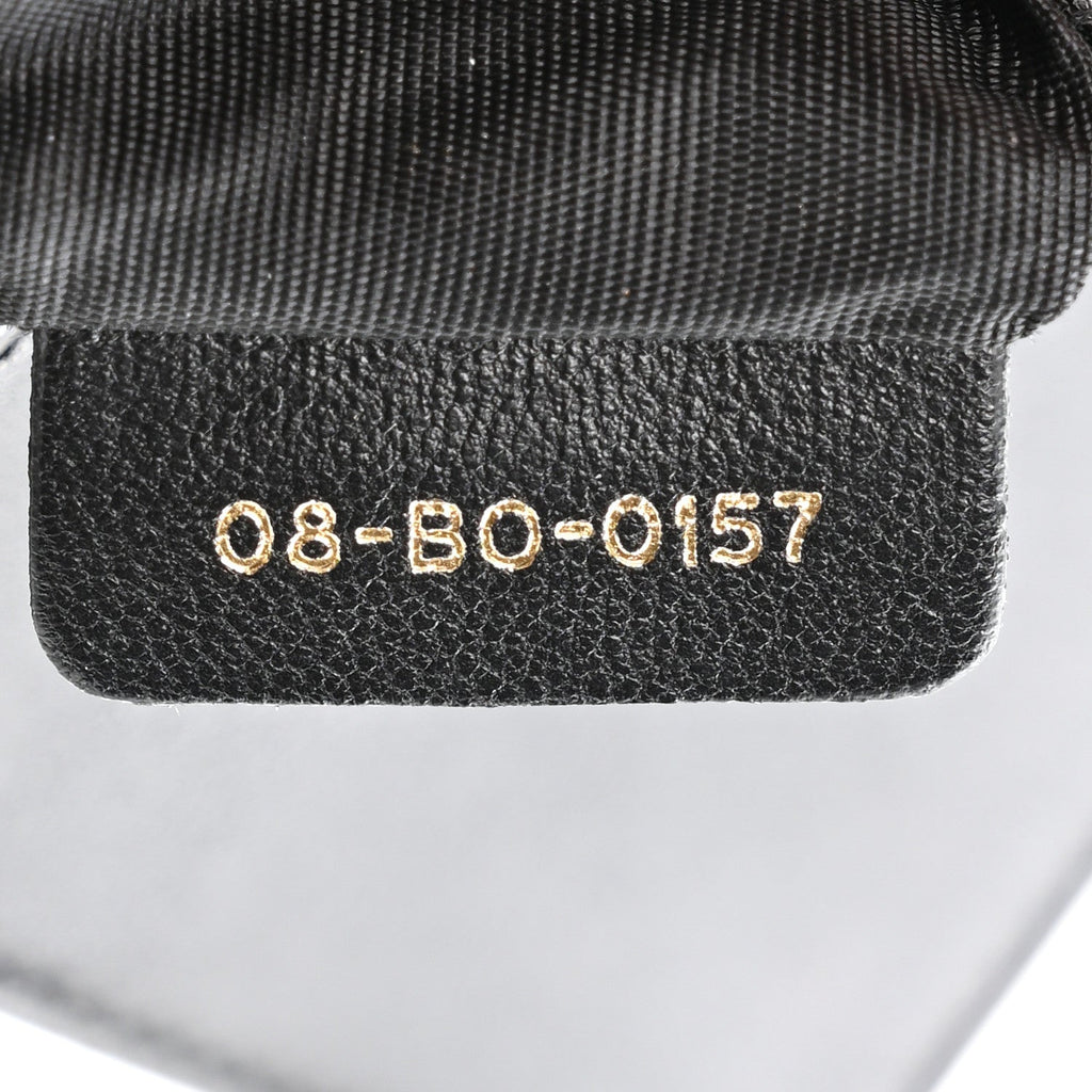 Christian Dior Calfskin Studded Diorama Wallet on Chain Pouch Black