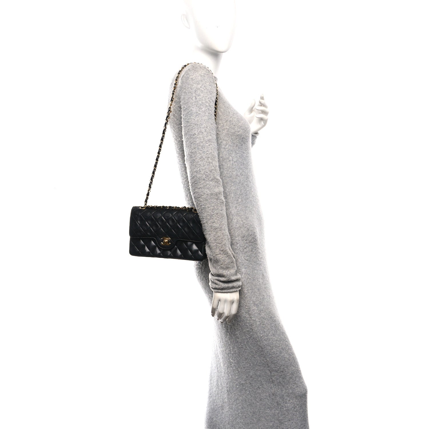Chanel Lambskin Quilted Small Double Flap Black