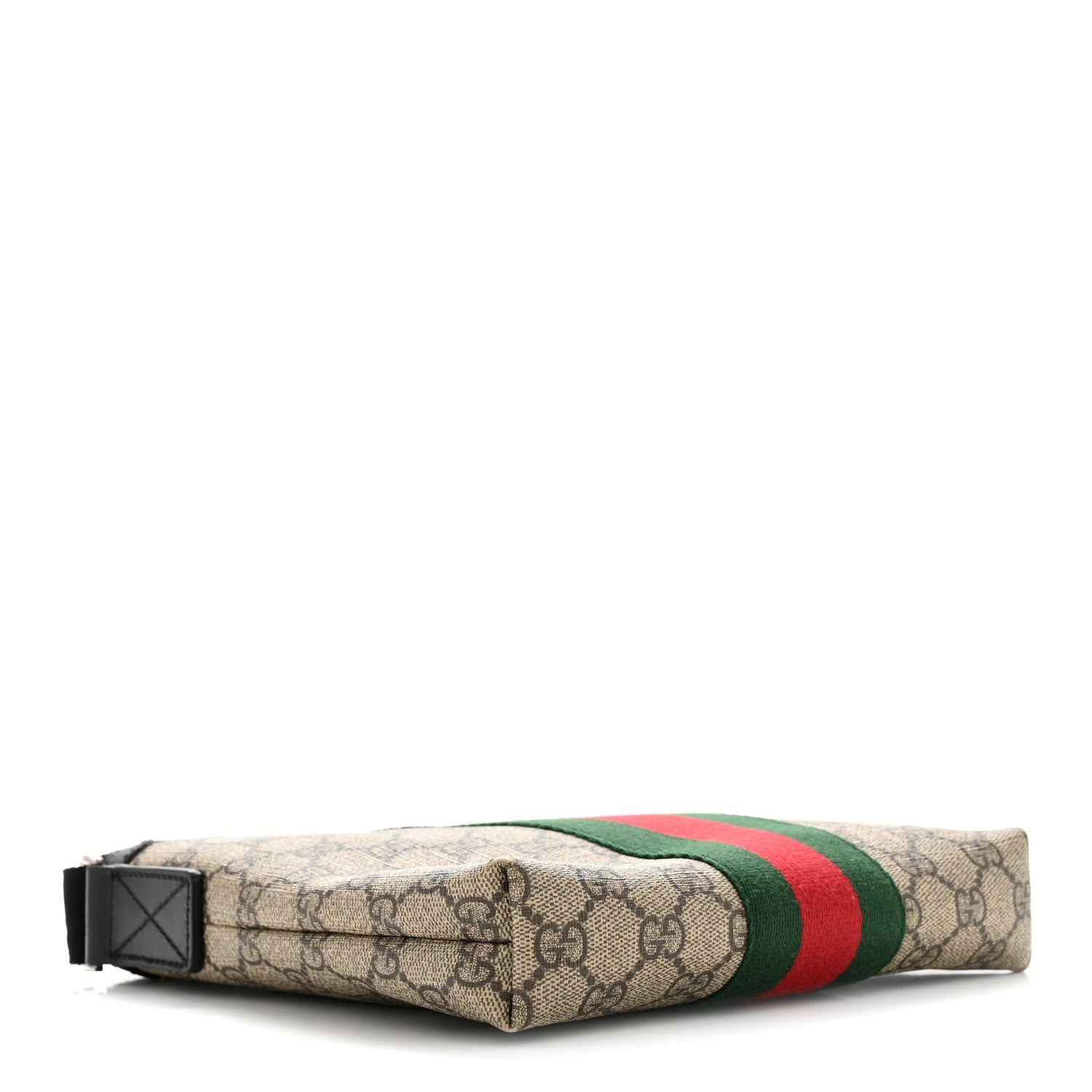 Gucci GG Supreme Monogram Web Messenger Bag Black