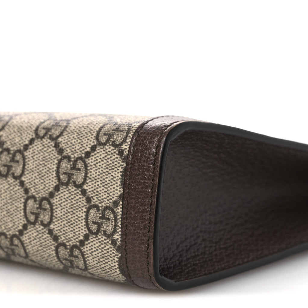 Gucci GG Supreme Monogram Web Ophidia Pouch Brown