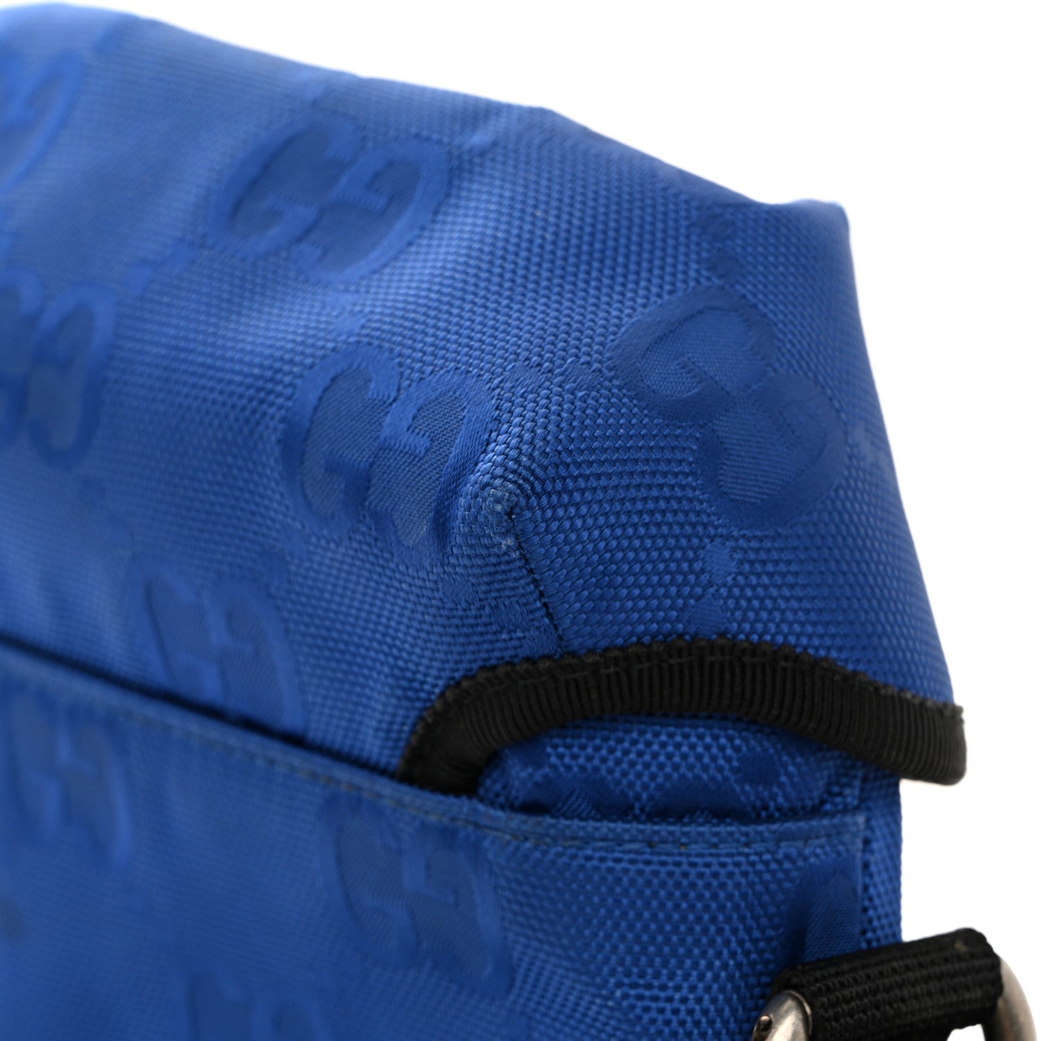 Gucci Econyl Nylon Monogram Off The Grid Messenger Bag Orient Blue Black