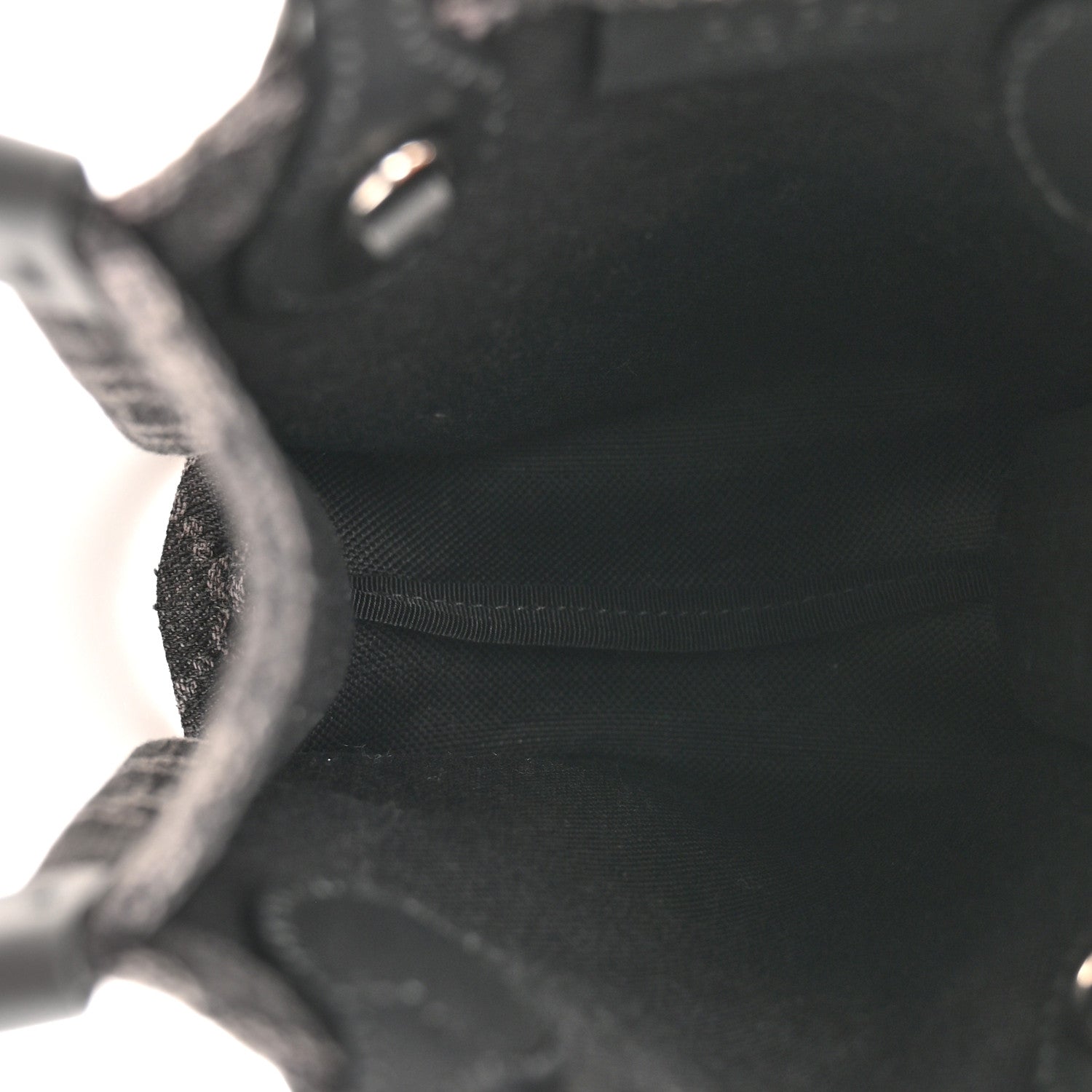 Gucci Denim GG Monogram Dollar Calfskin Mini Ophidia Tote Black Grey