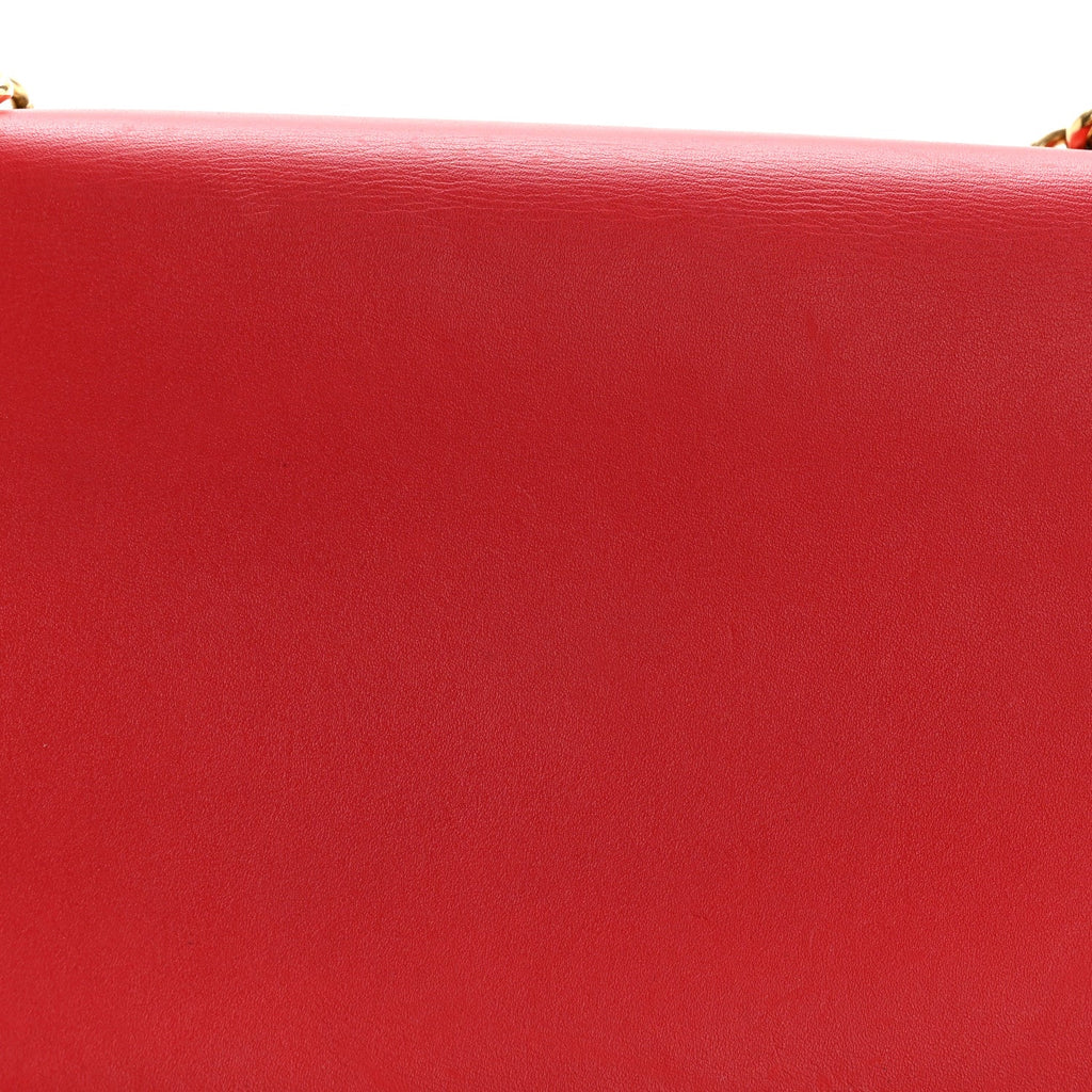 Louis Vuitton Calfskin Chain Louise MM Red