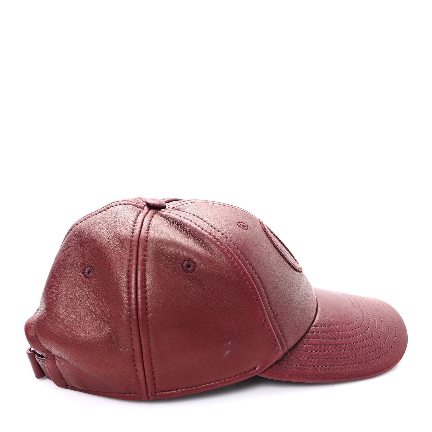 Gucci Calfskin Interlocking G Baseball Hat S Bordeaux