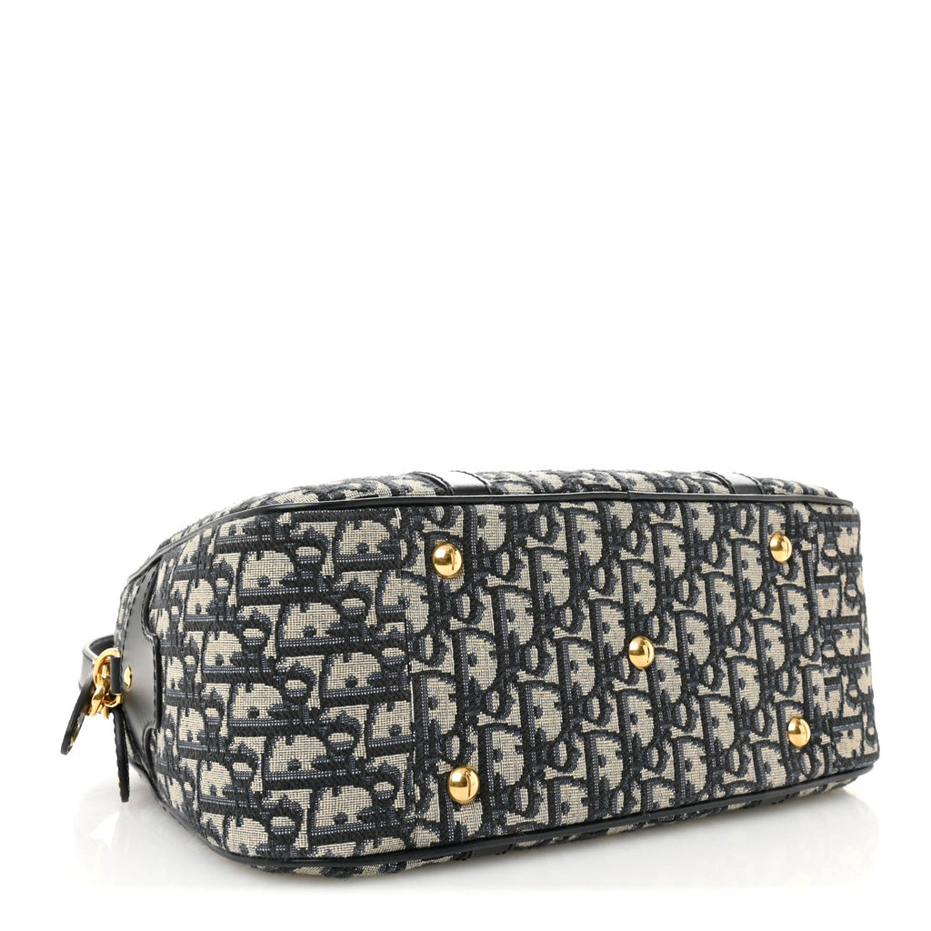 Christian Dior Oblique Large D-Vibe Bowling Bag Navy