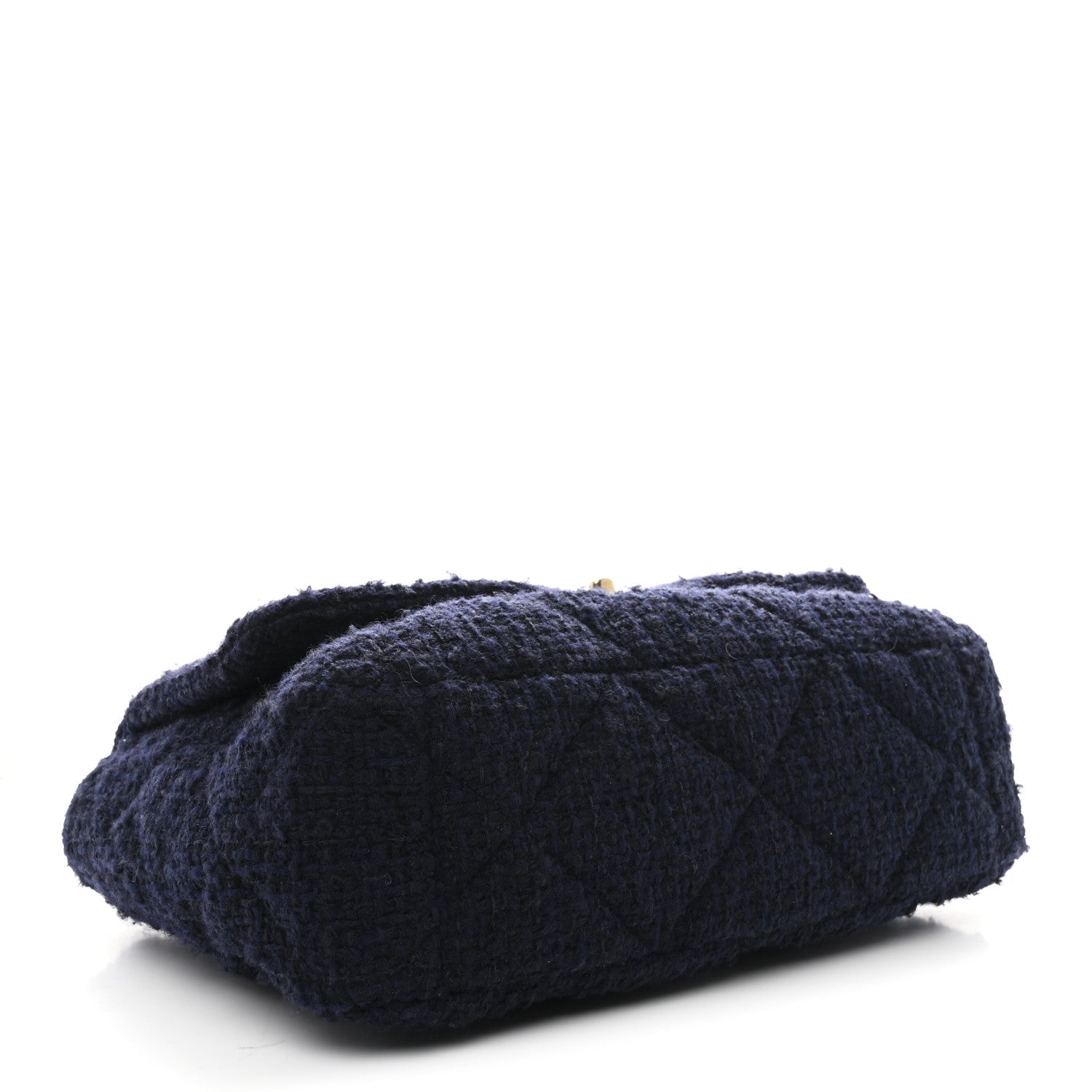Chanel Tweed Quilted Maxi Chanel 19 Flap Navy
