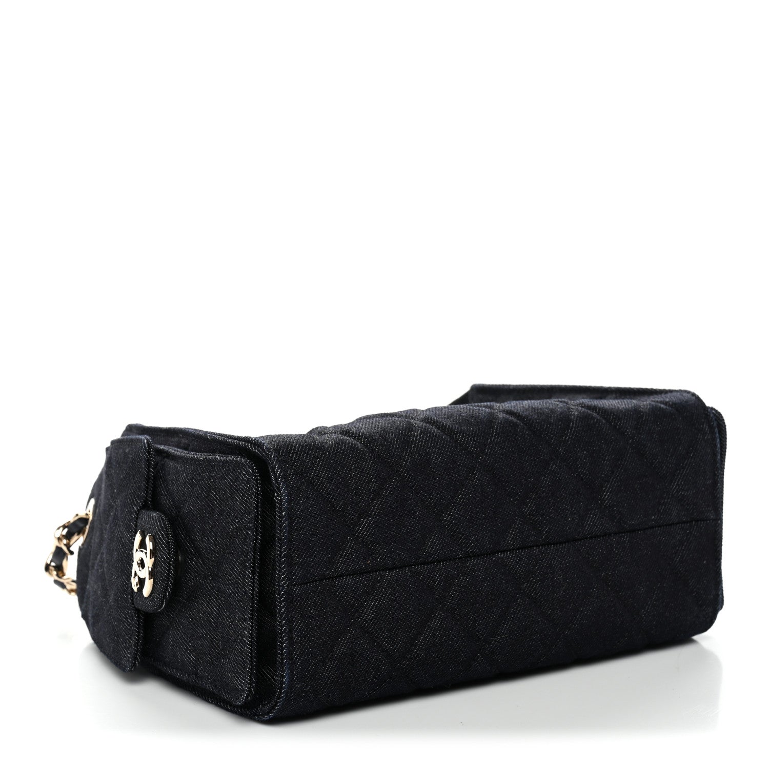Chanel Denim Quilted Mini Chanel 25 Handbag Dark Blue