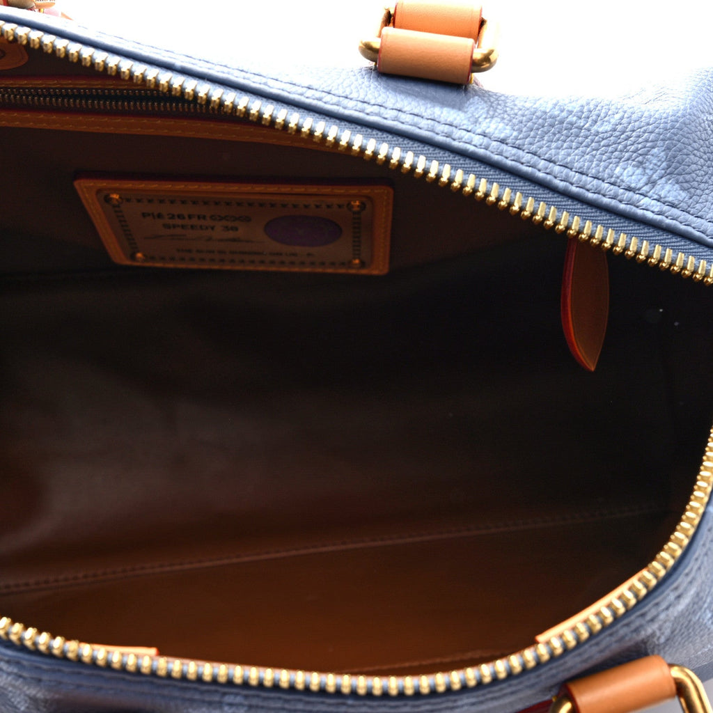Louis Vuitton Calfskin Monogram Speedy P9 Bandouliere 30 Silk Blue