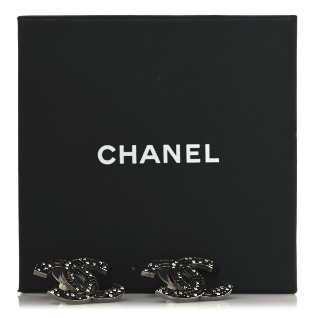 Ruthenium Crystal CC Earrings