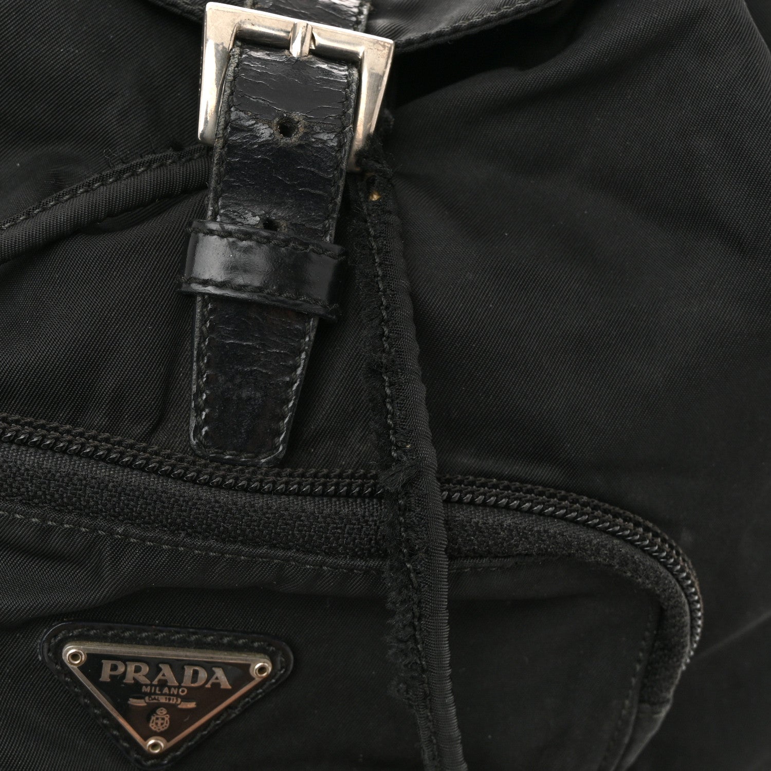 Prada Nylon Vela Mini Cinch Backpack Black