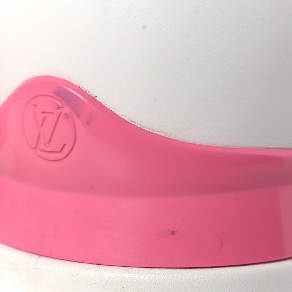 Louis Vuitton Calfskin Monogram Run Away Sneakers 38.5 White Pink