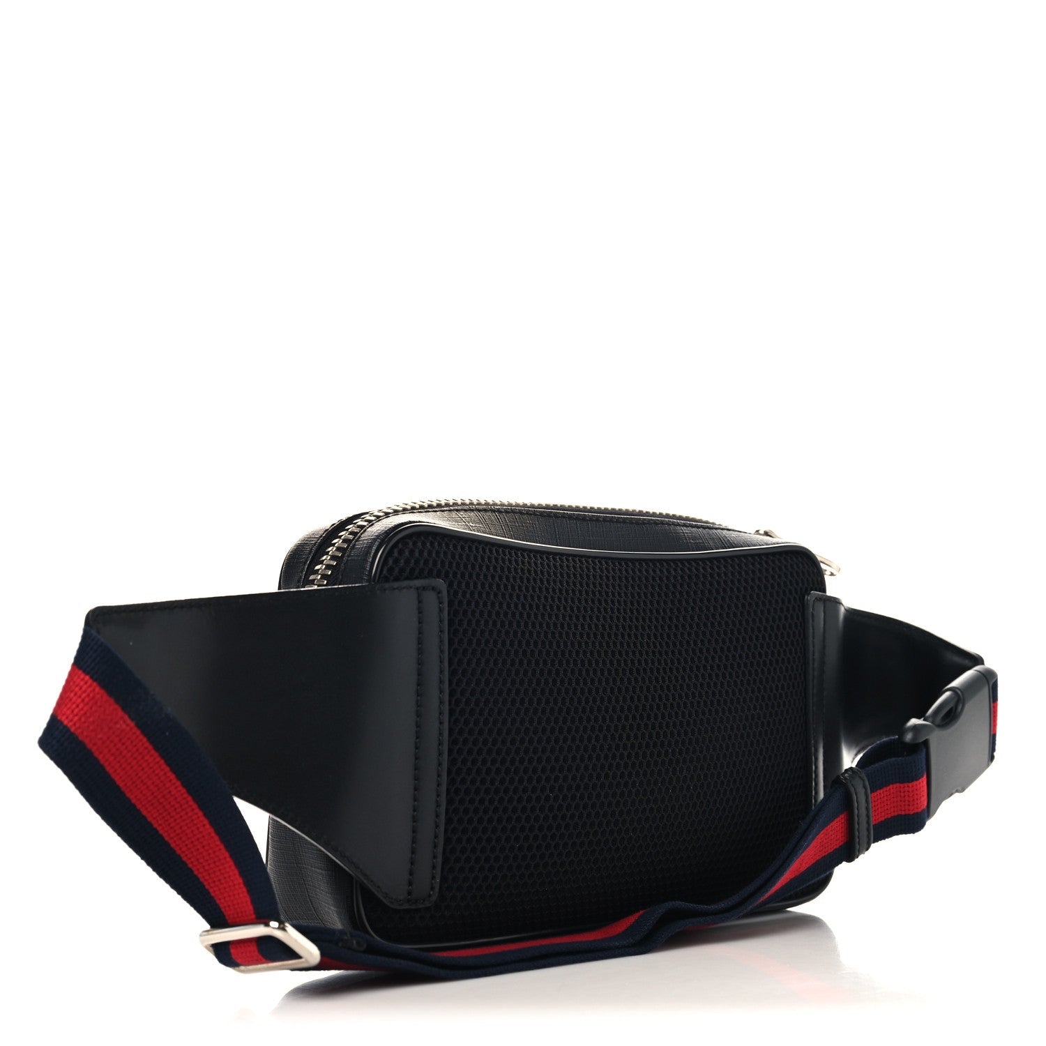 Gucci Soft GG Supreme Monogram Web Belt Bag Black Grey