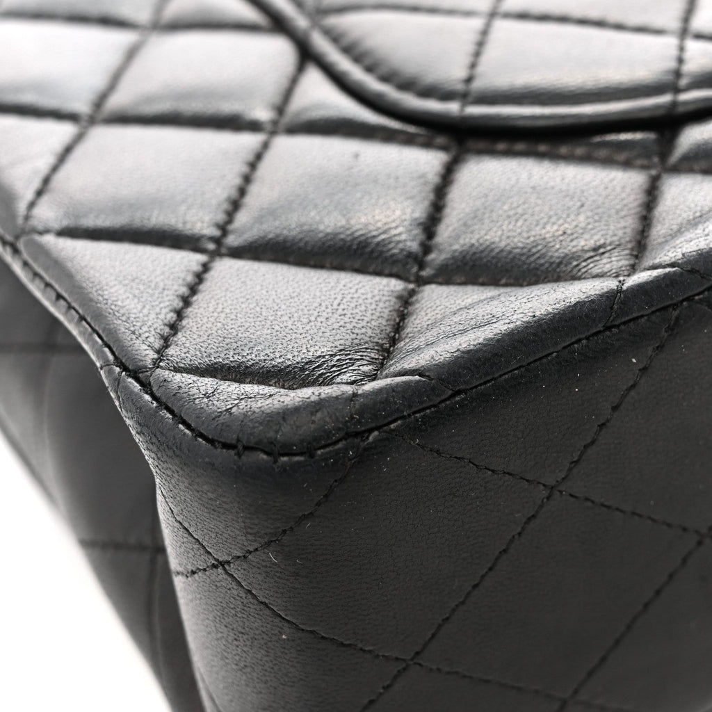 Chanel Lambskin Quilted Medium Double Flap Black