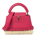 Louis Vuitton Rattan Taurillon Capucines Mini Magenta
