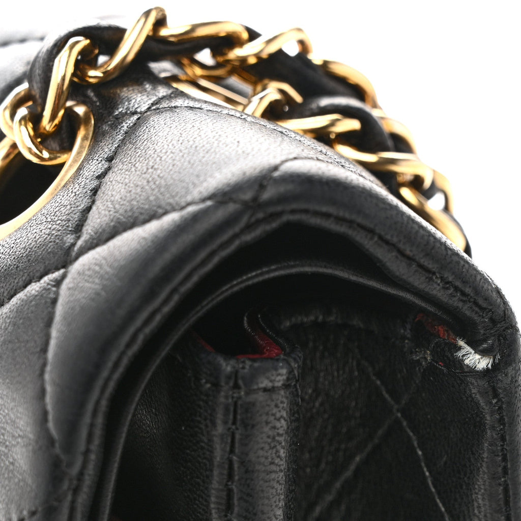 Chanel Lambskin Quilted Medium Double Flap Black