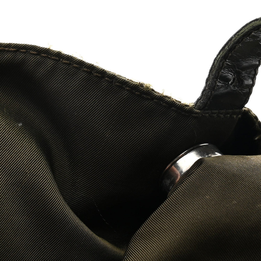 Prada Tessuto Nylon Vela Small Backpack Dark Green