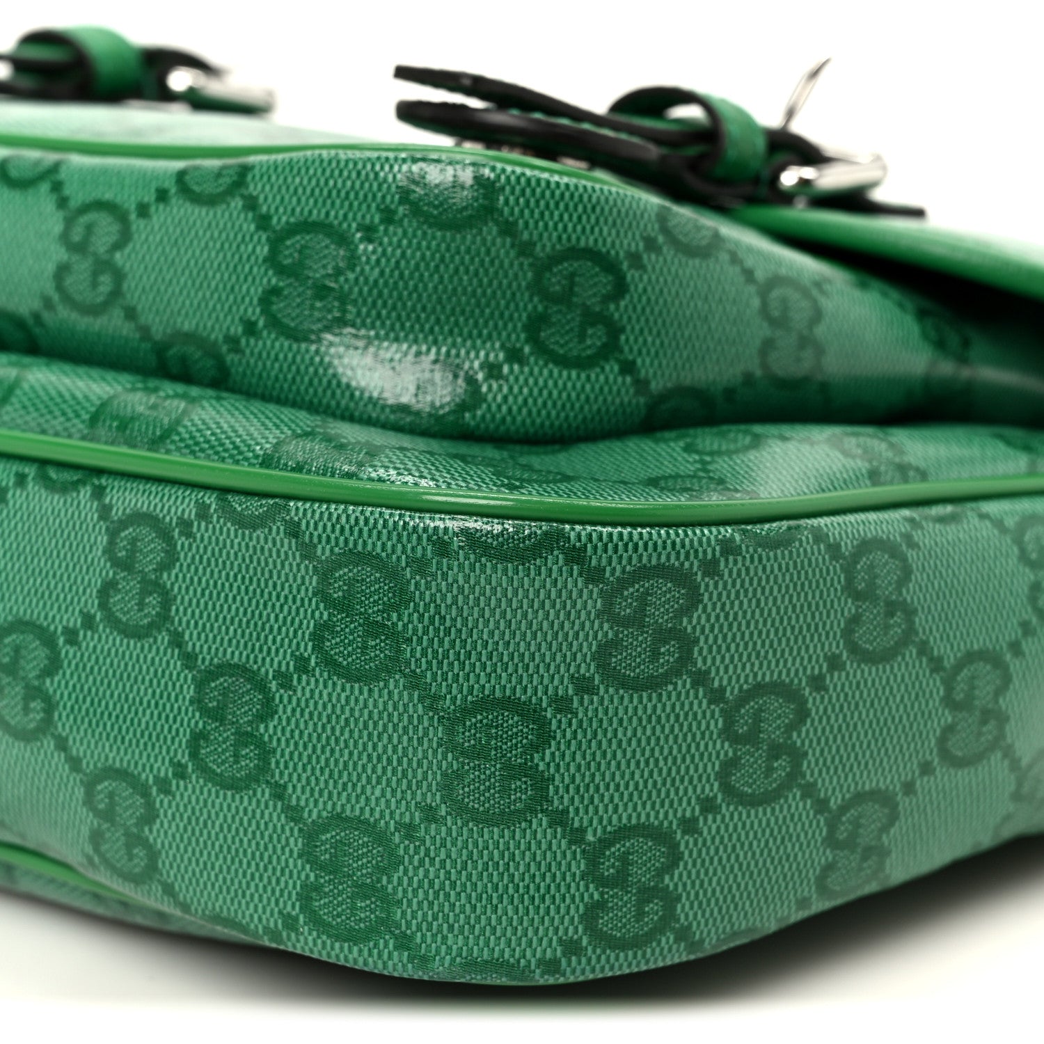 Gucci Monogram GG Childrens Messenger Bag Green