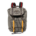 Gucci Soft GG Supreme Monogram Neo Vintage Double Buckle Backpack Beige New Acero Crop