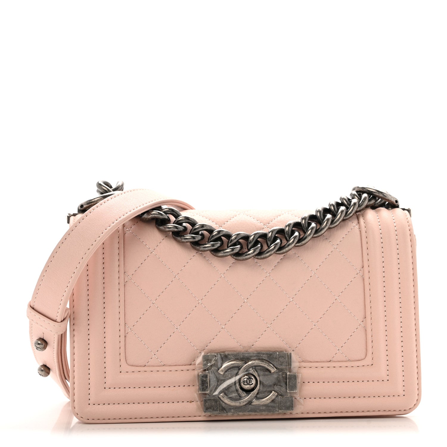 Chanel Calfskin Quilted Small Boy Flap Light Pink