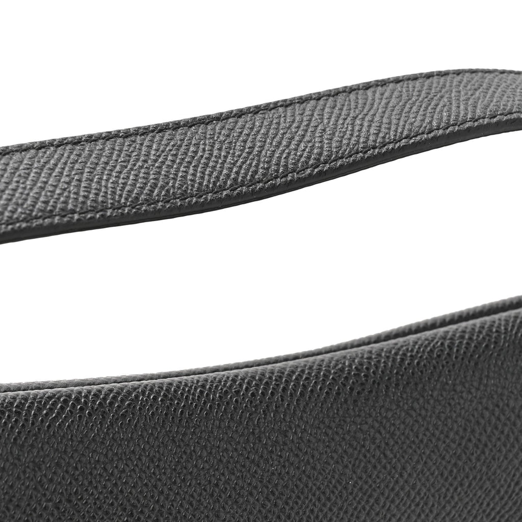 Christian Dior Grained Calfskin Saddle Bag Black