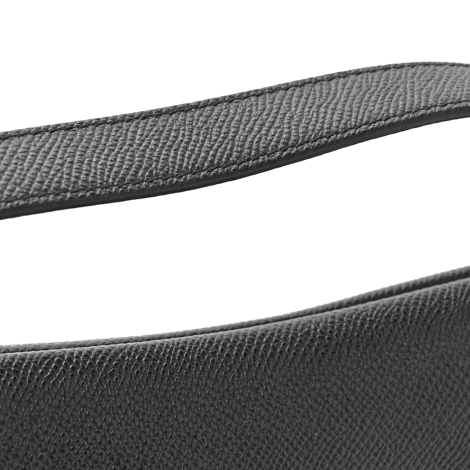 Christian Dior Grained Calfskin Saddle Bag Black