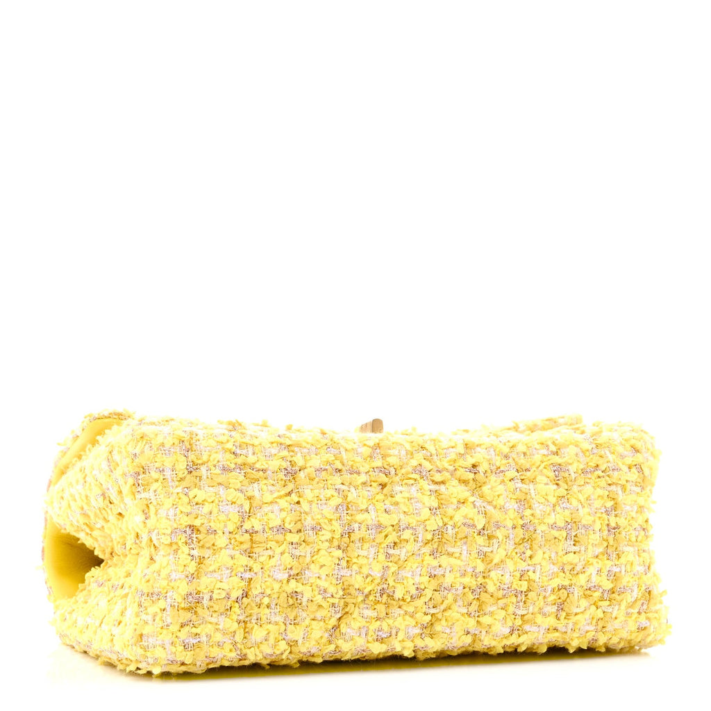 Chanel Tweed Quilted 2.55 Reissue Mini Flap Yellow
